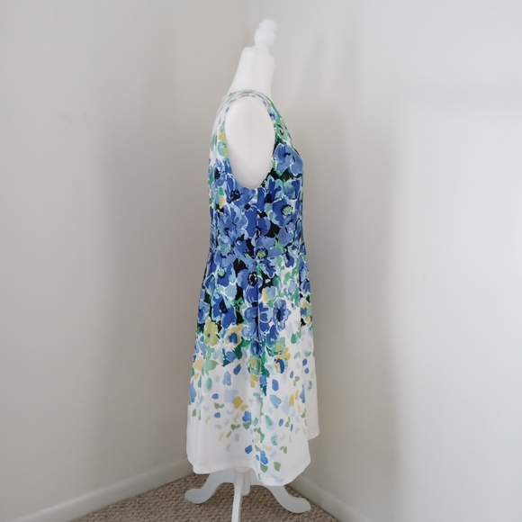 Donna Morgan Women's Watercolor Print Dress Size 14 - Picture 7 of 11